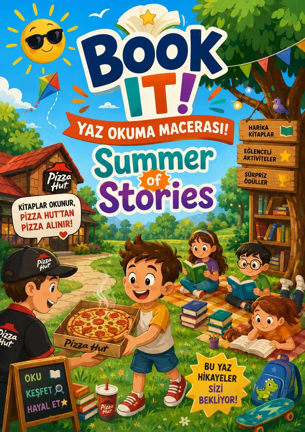 Pizza Hut'tan kitap okuyana BEDAVA pizza etkinliği