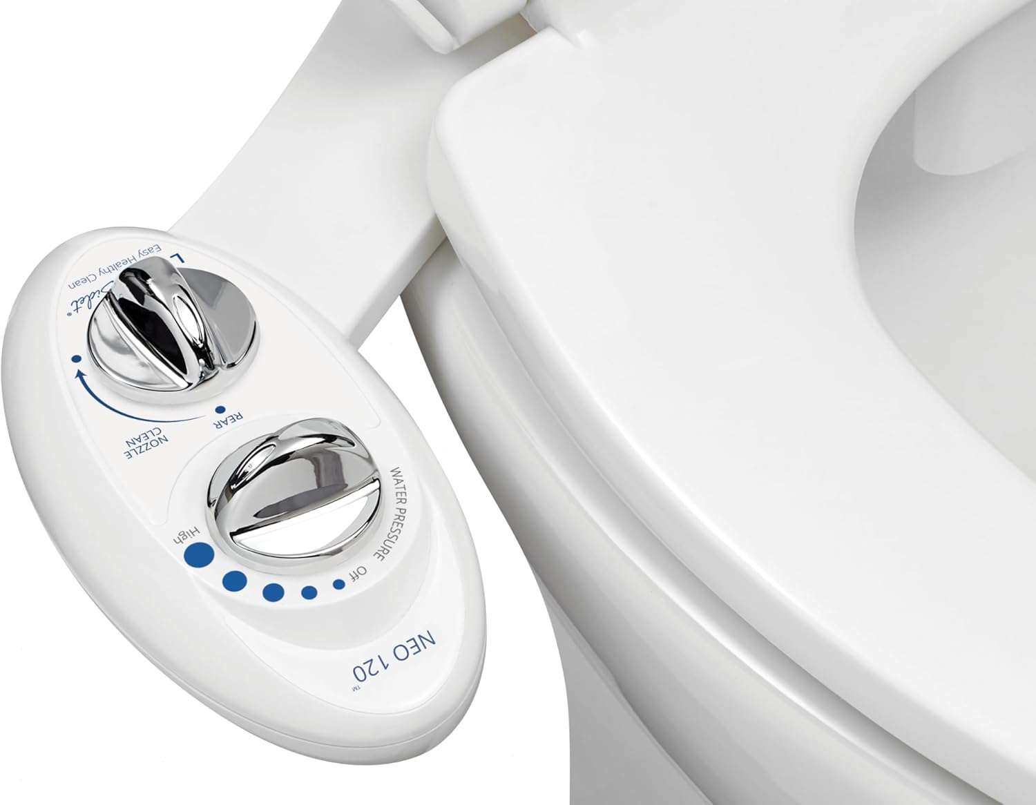 75- LUXE Bidet NEO 120 - Tek Uçlu, Kendi Kendini Temizleyen, Elektriksiz Klozet Eki
