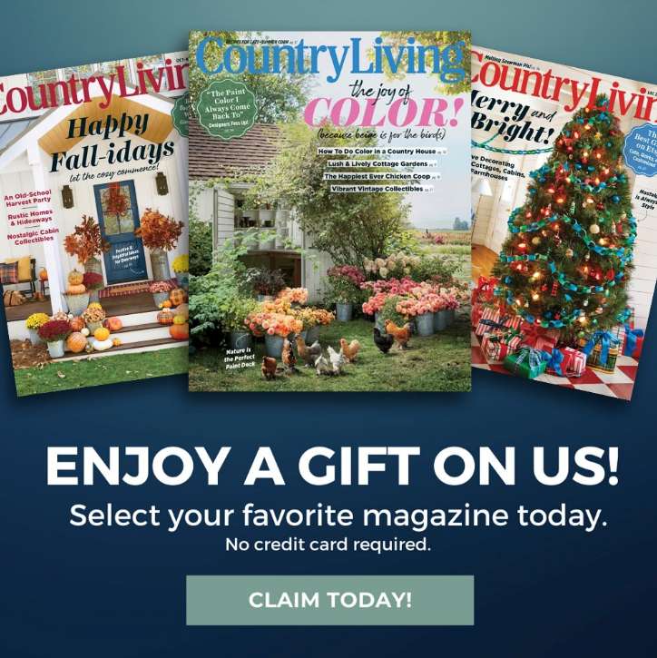 6 Sayı Hediye Country Living + Seçtiğiniz Bir Dergi Sizden!