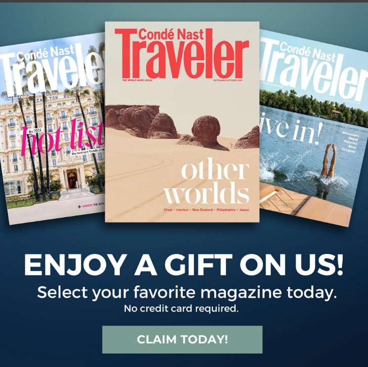 8 Sayı Hediye Condé Nast Traveller + Seçtiğiniz Ekstra Bir Dergi!