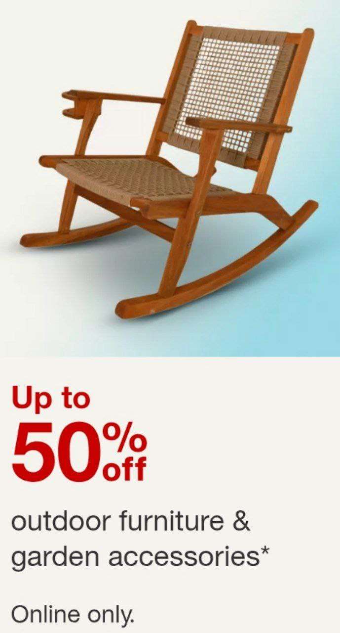 Target bahçe mobilyalarında %50’ye varan indirim 