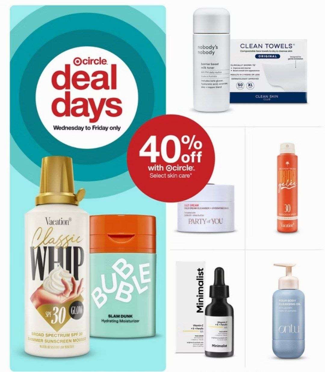 Target cilt bakım ürünlerinde %40 indirim 