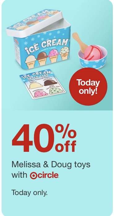 Target Melissa & Doug oyuncaklarda %40 indirim 