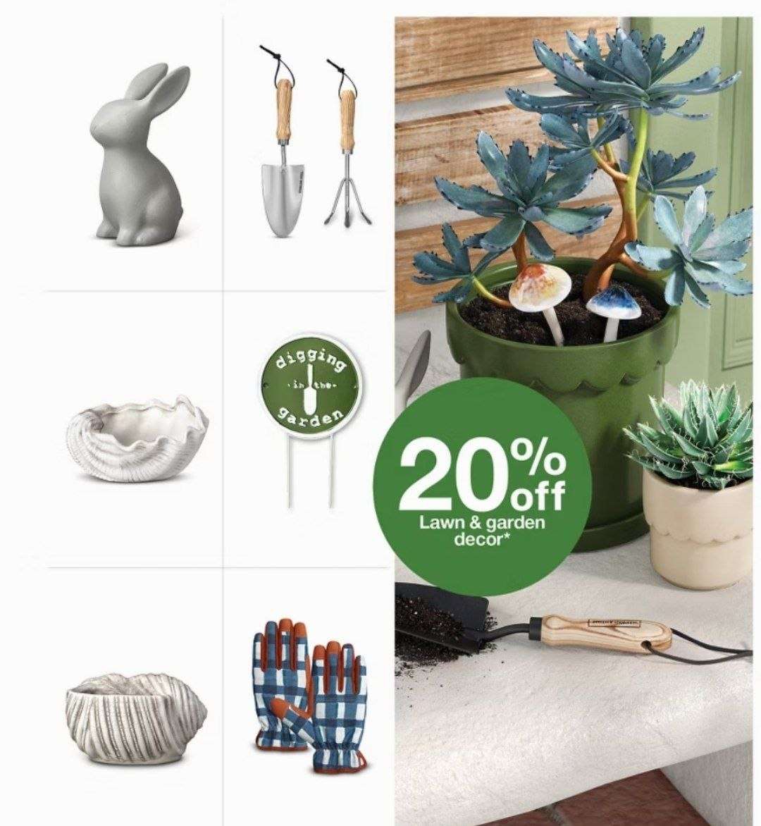 Target Lawn & Garden dekor ürünlerinde %20 indirim 