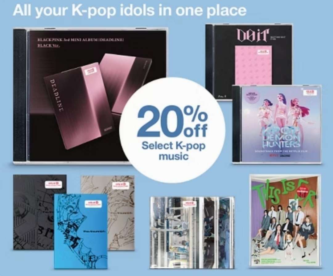 Target seçili K-pop müziklerde %20 indirim 