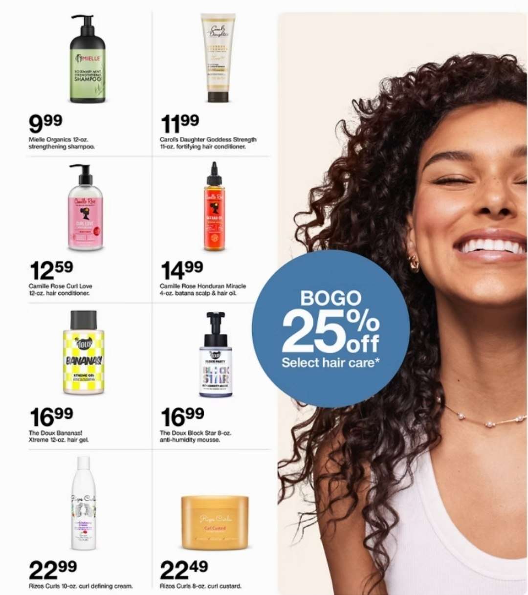 Target saç bakım ürünlerinde 1 alana 2. %25 indirimli 