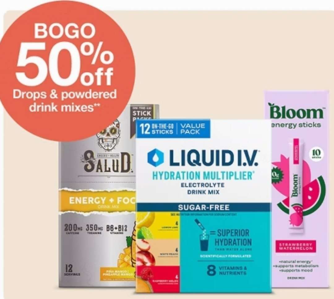 Target toz vitamin ve sularda 1 alana 2. %50 indirimli 