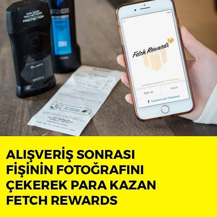 Alışveriş fişinizi fotoğrafını çek para kazan Fetch Rewards!