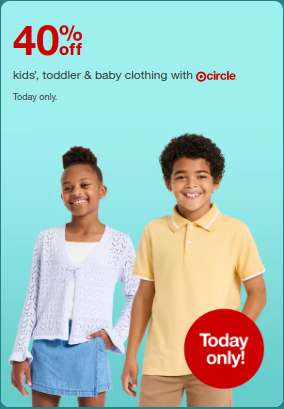 Target çocuk giyimde %40 indirim