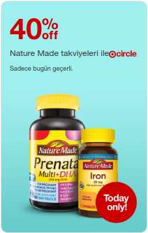 Target Nature Made vitaminlerde %40 indirim