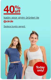 Target kadın spor giyim ürünlerinde %40 indirim