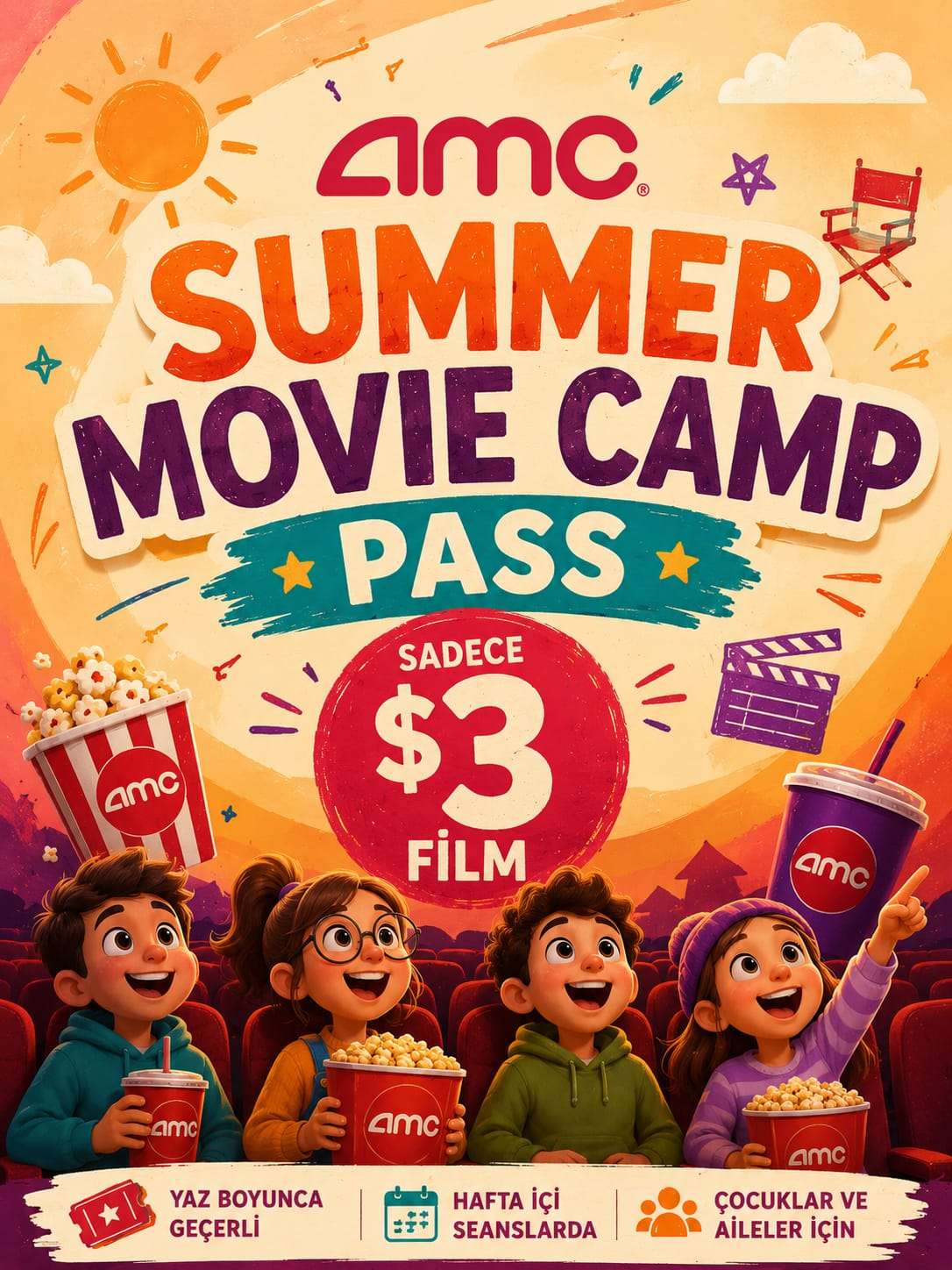 AMC Summer Movie Camp - Filmler Sadece $3!