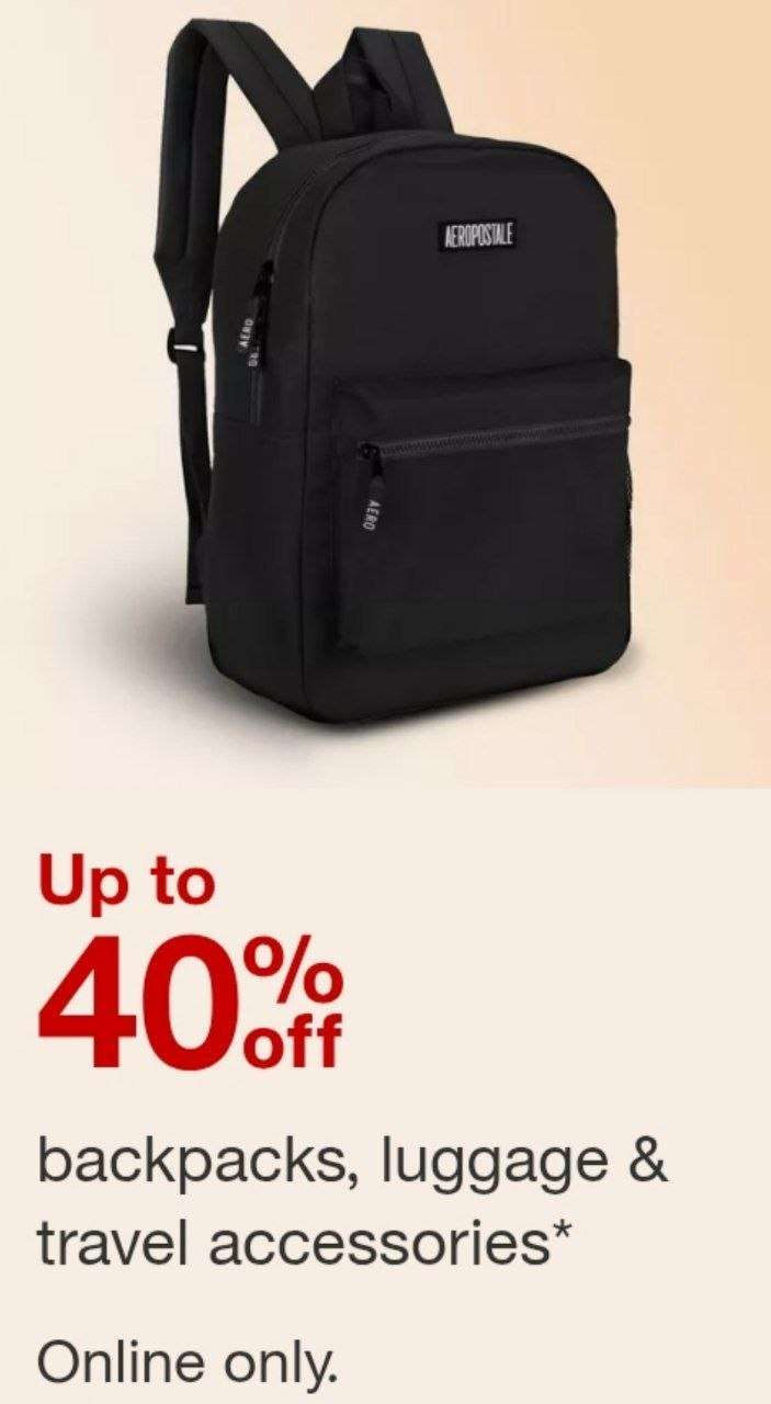 Target çantalarda %40'a varan indirim